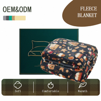 Couverture Sherpa Moderne Tricotée Ultra Douce à Motif Dessin Animé de Noël pour Canapé, Chaise, Lit, Avion - Douillette, Luxueuse et Moelleuse pour les Fêtes
