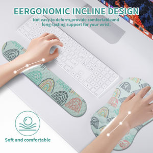 แผ่นรองเมาส์และคีย์บอร์ด PORON แบบมีโลโก้กราฟฟิตี้ตามสั่ง พร้อมที่รองข้อมือ  วัสดุเมมโมรี่โฟม  ออกแบบตามหลักสรีรศาสตร์  กันลื่น  สำหรับเล่นเกมและใช้งานในสำนักงาน - Product Image 2