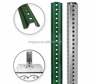 Palo per Segnaletica Stradale in Acciaio Zincato, Profilo a U o Quadrato, Perforato - Product Image 4