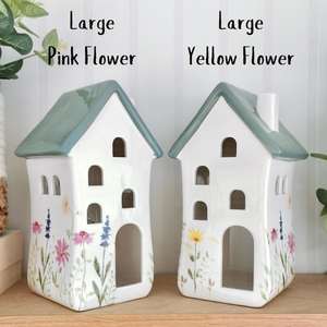 Calentador de cera para <span class=keywords><strong>casa</strong></span>, flores de <span class=keywords><strong>pradera</strong></span>, <span class=keywords><strong>casa</strong></span> de cerámica, soportes de luz de té, Quemador de aceite - Product Image 6