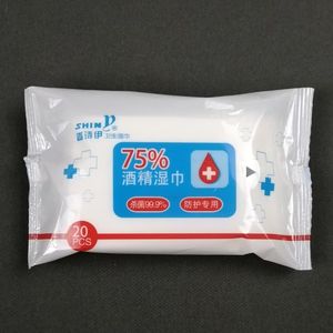 Logo personnalisé d'usine OEM 75% lingettes humides d'alcool 50 pièces de stérilisation de désinfection polyvalente écologique pour le bureau, la maison et la <span class=keywords><strong>voiture</strong></span> - Product Image 6