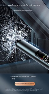2025 Hot Car <span class=keywords><strong>Alcohol</strong></span> <span class=keywords><strong>Tester</strong></span> Emergência Window Breaker Alta Precisão Tipo Respiração Inteligente <span class=keywords><strong>Digital</strong></span> Display Bêbado Condução <span class=keywords><strong>Tester</strong></span> - Product Image 6
