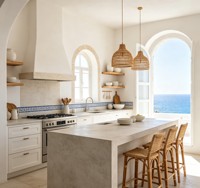 FULLSUMMER Servicio de Diseño de Interiores para el Hogar, Personalización Completa de Viviendas, Diseño Integral de Hoteles Estilo Mediterráneo Santorini