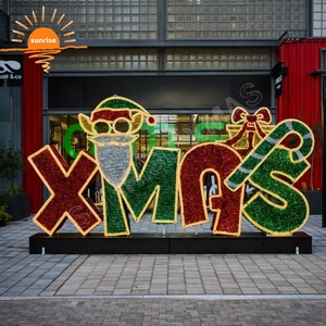 ไฟตกแต่งคริสต์มาสกลางแจ้งขนาดใหญ่ ตัวอักษร "JOY/XMAS" และตัวเลขแบบกำหนดเอง สำหรับตกแต่งห้างสรรพสินค้าและสวนสาธารณะ - Product Image 3