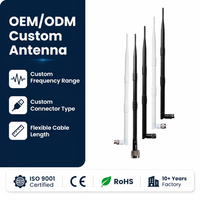 Antena Plegable de ABS de 12 dBi Vertical 2.4GHz 433MHz de Largo Alcance con Señal Estable y Conector Personalizable para Router, Cámara, CPE, Bridge