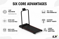 Caminadora Plegable para Debajo del Escritorio, para Oficina en Casa, Motor de 1.5HP, Cinta de Correr con Absorción de Impactos, Carga Máxima 100kg