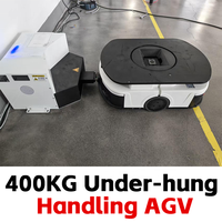 Robot AGV SLAM, capacité de levage de 400 kg, double laser SLAM, batterie au lithium-fer-phosphate, haute précision, taille compacte, AMR à crochet inférieur