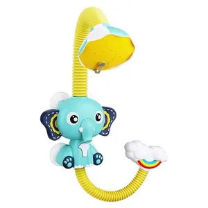 Electric Baby Bath Toy Bath Shower Head Creative Elephant Sprinkler Water Pump Bath Toys Bathtime Play Toys for Infant