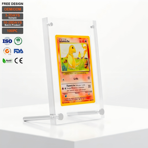 Support d'affichage pliable en acrylique avec cadre et support magnétique pour cartes de collection Pokémon / sportives / BGS TCG, personnalisé en usine pour cartes sous plaque - Product Image 1