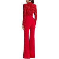 Combinaison décontractée ample à manches longues avec ceinture et pantalon pattes d'éléphant pour l'automne et l'hiver