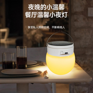 Lámpara Solar LED de Globo, Plástico, para Exteriores, Luz Blanca Cálida 2700K, Regulable, con Sensor/Control Remoto, para Jardín y Patio - Product Image 4