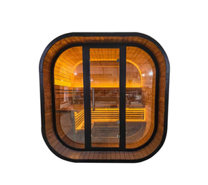 Sauna de Jardín Moderna para 4-5 Personas, Impermeable, de Madera de Abeto Sólido, con Calefacción Eléctrica, para Uso en Almacenes y Parques - Product Image 2