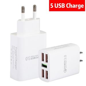 Chargeur rapide multi-ports 5USB pour voyage, compatible avec plusieurs ports EU US UK - Product Image 2