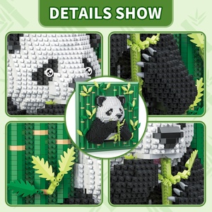 Série Animaux Blocs de Construction 3D en Plastique <span class=keywords><strong>Puzzle</strong></span> Requin <span class=keywords><strong>Caméléon</strong></span> Décoration Murale Jouet DIY Blocs à Assembler Bestseller - Product Image 4