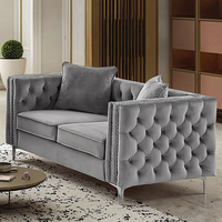 Juego de sofás con mechones de lujo de estilo moderno de alta gama superventas, sofá Seccional de muebles para el hogar de nuevo diseño para villas