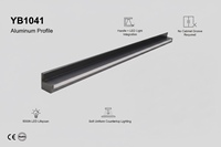 Lampu LED Strip Profil Aluminium Ringan untuk Kabinet Dapur Tanpa Gagang OEM, untuk Furnitur Dapur Kustom YB1041-0