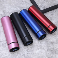 Bouteille d'eau intelligente et moderne en acier inoxydable de 500 ml avec affichage LED de la température, isotherme et rappel de consommation