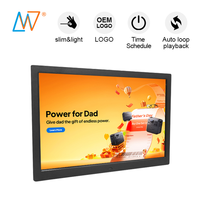 Usb Video Autoplay 15 Inch Universal Digital Photo Picture Frame Rohs 15.4 With Remote Controller