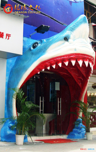 Giá Cửa Cá Mập Sợi Thủy Tinh Rộng Mở Tùy Chỉnh Hình Động Vật Nhân Tạo Đặc Biệt Chất Lượng Cao Dành Cho Công Viên Giải Trí Công Viên Giải Trí - Product Image 4