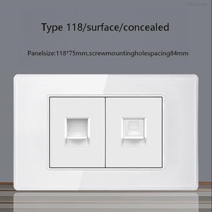 Prise murale TV standard américaine CAT5, adaptateur module RJ45, port ordinateur, câble réseau + prise murale TV - Product Image 4