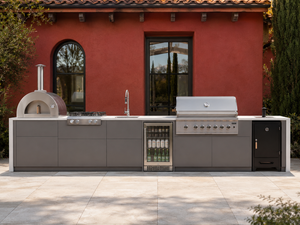 Cuisine barbecue extérieure  et station de grill pour villas Four électrique encastré sur mesure et gril en acier inoxydable - Product Image 3