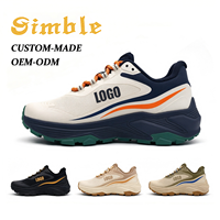 Chaussures de course tendance pour l'extérieur, logo personnalisé, tissu en maille, semelle en caoutchouc antidérapante, chaussures décontractées pour hommes, baskets