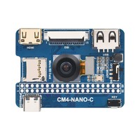 Carte de base nano (C) pour module de calcul Raspberry Pi 4, même taille que le CM4, caméra intégrée 8MP