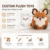 Porte-clés en peluche super doux avec logo personnalisé, poupées mascotte d'entreprise avec couleurs et tailles sur mesure