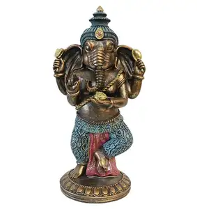 Estatueta personalizada do senhor ganesha, estátua de elefante, deus, hélice, resina, decoração de casa, estatuetas de buda