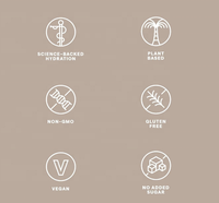 Mélange de boisson électrolytique à base de plantes, eau de coco, sans sucre ajouté, végétalien, sans OGM, poudre d'hydratation pour soulager la déshydratation