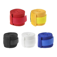 Bandages de boxe en coton personnalisables avec logo, 4,5 mètres de long, élastiques, résistants à l'eau, respirants, fermeture auto-agrippante pour poignet et jointures