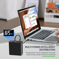 Chargeur mural GaN multi-ports à charge rapide 65W, pliable, pour tablette, ordinateur portable, téléphone portable, chargeur USB-C pour prise standard européenne