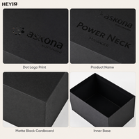 Boîte cadeau en carton rigide personnalisée, insert en mousse noir mat, base et couvercle séparés pour montre, parfum, bijoux
