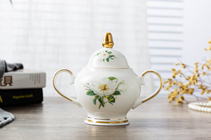 Elegante Juego de Tazas y Platos de Porcelana Fina Estilo Británico, Vajilla de Lujo para Bodas, Hogar y Restaurantes, Venta al por Mayor con Caja de Regalo - Product Image 4