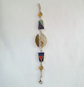 Pulsera elástica de piedras preciosas, joyería fina, ajuste de bisel informal de lujo - Product Image 2