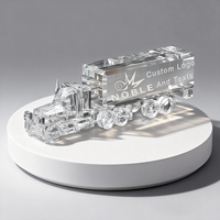 Noble fabricant créatif cristal réservoir camion modèle personnalisé gravé Logo salon de voiture trophée prix artisanat à la main bureau cadeau