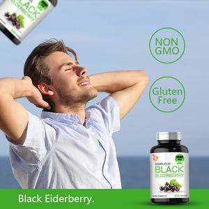 OEM Private Label 1000mg Organic Black Elderberry Supplement for Immune Support Boost Energy Elderberry Capsules - Product Image 6