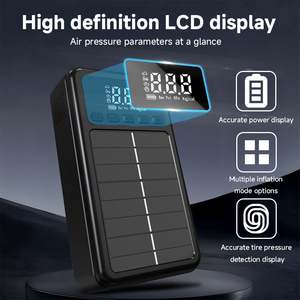 Pompe à air pour pneus de voiture, rechargeable, solaire, promotionnelle, avec alimentation d'urgence, grand volume d'air, 5V - Product Image 4