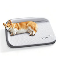 Cama Refrescante para Perros con Cuentas de Hielo, Sofá Nido de 5 Capas Transpirable, Almohadilla Interior Totalmente Desmontable y Lavable, Antideslizante para Perros y Gatos, Tallas M-XL