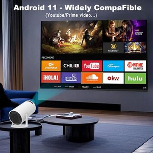 YDH-HY300 Pro Kép Wifi 6 Proyector Hy300Pro Ngoài Trời Không Dây Máy Chiếu Di Động Android 11 4K Thông Minh Máy Chiếu Mini Hy300 Pro - Product Image 2