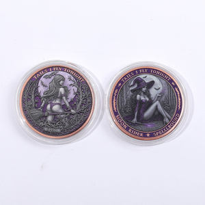 Collection en gros <span class=keywords><strong>de</strong></span> pièces <span class=keywords><strong>de</strong></span> monnaie plaquées cuivre 1oz, thème Sorcière d'Halloween, design Sexy Beauty Coin, en stock - Product Image 5