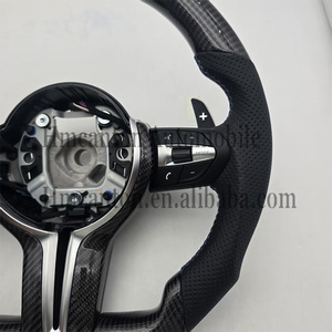Spot, nuevos productos, volante de cuero de fibra de carbono para BMW F10 F30 F90 F01 F02 F12 F13 F90 3 4 5 Series, volante de coche - Product Image 4