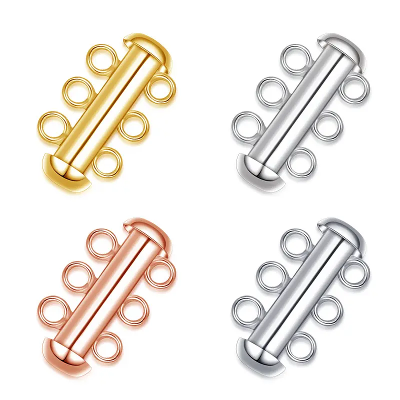 925 Sterling Silver Connectors Buckle Magnetic Clasp Spring Bracelet Clasp Diy Jewelry Accessories