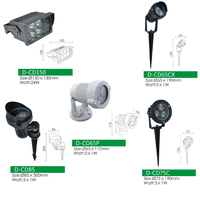 Projecteur LED étanche carré pour villa, éclairage mural extérieur, corps en aluminium IP65 pour utilisation en jardin