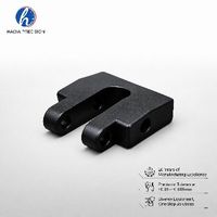 Komponen Panggung Linear Blok Penjepit Pin U-Slot Anodized Hitam yang Dibuat dengan Mesin CNC Presisi untuk Wafer Semikonduktor