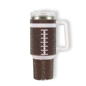Stainless Steel Tumbler 40Oz Rhinestone Insulated Water <b>Bottle</b> With Straw For Travel Car Outdoor Sports Home Office Use - Product Image 2
