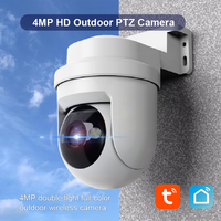 Nueva Cámara WiFi Inteligente Tuya para el Hogar, 4MP, Cámara IP PTZ para Exteriores, Monitoreo Remoto por Aplicación, Control por Voz