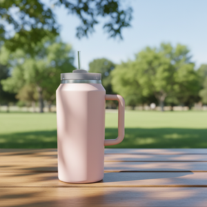 Unisex Eco-Friendly 64Oz Large Capacity Reusable Stainless Steel Tumbler <b>with</b> <b>Straw</b> Handle Cup - Product Image 4