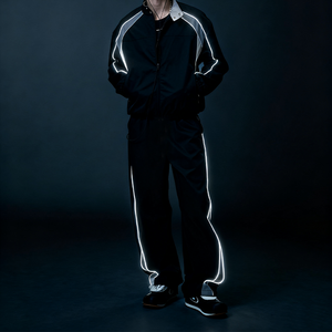 QUICKSHOW personnalisé Baggy côté rayure survêtement <span class=keywords><strong>pantalon</strong></span> hommes Vintage réfléchissant Polyester <span class=keywords><strong>Parachute</strong></span> <span class=keywords><strong>pantalon</strong></span> hommes mode formation <span class=keywords><strong>pantalon</strong></span> - Product Image 2