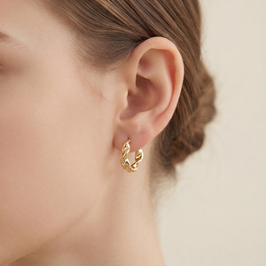 Aros Redondos de Oro para Mujer, Joyería de Moda EKA-266 - Product Image 1
